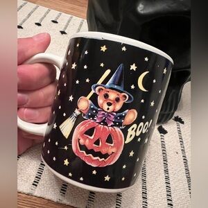 Vintage Bright Ideas 1995 Halloween Bear Mug Pumpkin Boo